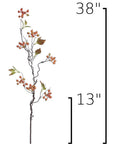 Size guide: 38 inches overall, splits at 13 inches