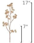 Size guide: 17 inches overall, splits at 7 inches