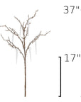 Size guide: 37 inches overall, splits at 17 inches