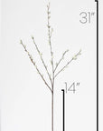 31" Faux Pussy Willow Stem