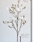 40" Faux Magnolia Branch Stem
