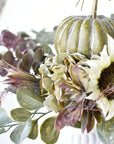 Grayed Green and Purple Fall Pumpkin Drop-In Bouquet Arrangement 5F