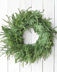 26" Faux Mixed Greenery Wreath