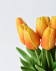 13.5" Faux Real Touch Orange/Yellow Tulip Bundle : 12 Stems
