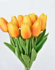 13.5" Faux Real Touch Orange/Yellow Tulip Bundle : 12 Stems