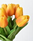 13.5" Faux Real Touch Orange/Yellow Tulip Bundle : 12 Stems