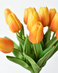 13.5" Faux Real Touch Orange/Yellow Tulip Bundle : 12 Stems