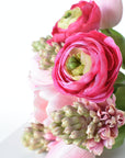 11" Shades of Pink Ranunculus, Hyacinth, and Tulip Bundle
