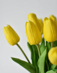 13.5" Faux Real Touch Yellow Tulip Bundle : 12 Stems