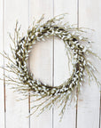 23" Faux Pussy Willow Wreath