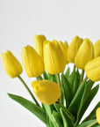 13.5" Faux Real Touch Yellow Tulip Bundle : 12 Stems