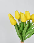 13.5" Faux Real Touch Yellow Tulip Bundle : 12 Stems