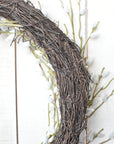 23" Faux Pussy Willow Wreath