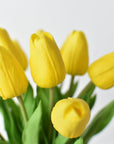13.5" Faux Real Touch Yellow Tulip Bundle : 12 Stems