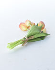10" Faux Real Touch Peach/Coral Tulip Stem Bundle