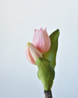 8" Faux Real Touch Soft Pink Tulips in Bulb w/pick