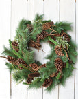 30" Faux Mixed PIne, Juniper, and Pinecone Wreath