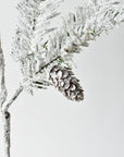 37" Faux Flocked and Iced Pine Stem