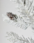 37" Faux Flocked and Iced Pine Stem