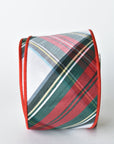 4" x 10 Yard Double Faced Faux Dupioni Plaid Ribbon