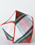 4" x 10 Yard Double Faced Faux Dupioni Plaid Ribbon