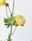 22" Faux Mini Yellow Ranunculus Stem