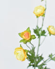 22" Faux Mini Yellow Ranunculus Stem