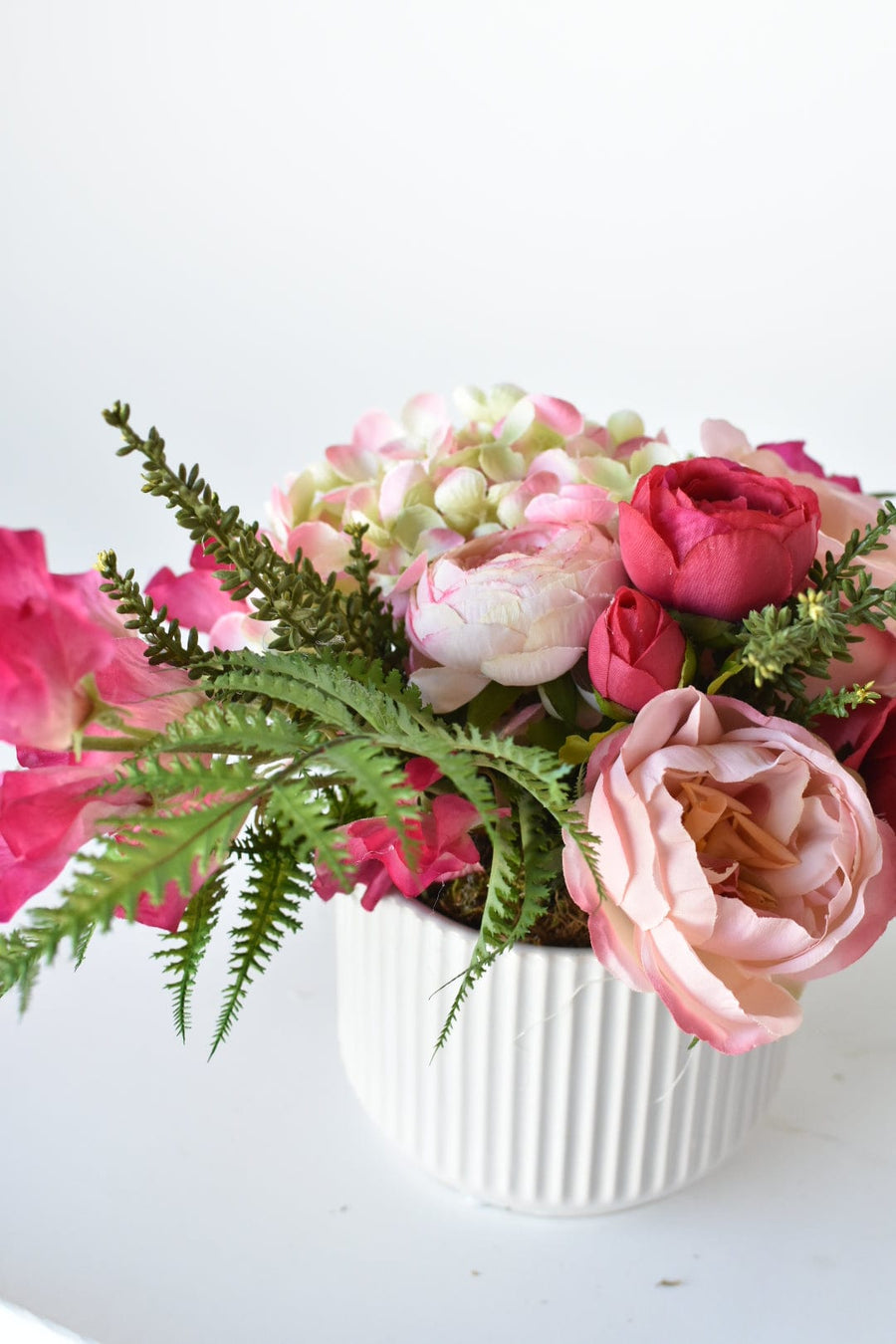 All the Pink Faux Floral Arrangement