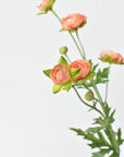 22" Faux Mini Peach Ranunculus Stem