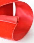 4" x 10yd Red Velvet Ribbon w/Red Satin Backing