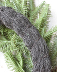 24" Faux Green Spruce Real Touch Wreath w/Faux Pinecones