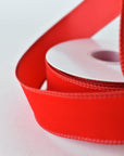 1.5" x 10 Yard Classic Outdoor Red Faux Velvet Ribbon