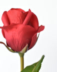 23" Faux Red Rose Bud Stem