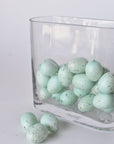 1.25" Faux Light Blue/Green Eggs With Speckles (24 eggs)