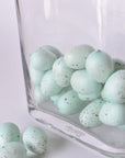 1.25" Faux Light Blue/Green Eggs With Speckles (24 eggs)