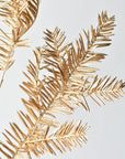 23.5" Faux Gold Metallic Hemlock Pine Spray