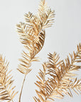 23.5" Faux Gold Metallic Hemlock Pine Spray