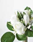 9" Faux White Rosebud Stem Bundle