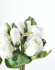 9" Faux White Rosebud Stem Bundle