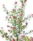 21" Faux Frosted Greenery with Red Berry Stem