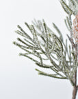 13" Faux Frosted Greenery with Faux Pinecones