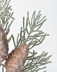 13" Faux Frosted Greenery with Faux Pinecones