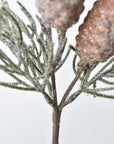 13" Faux Frosted Greenery with Faux Pinecones