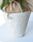 26" Faux Norfolk Tree in Stonemix Pot w/Burlap Root Ball