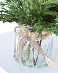 11" Faux Mixed Pine in Glass Vase and Faux Water