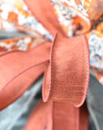 Orange Grey Bow