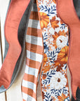 Orange Grey Bow