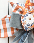 Orange Grey Bow