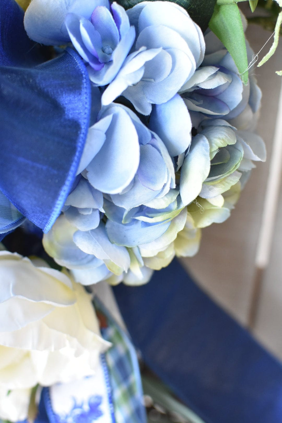 Blue and White Spring Wreath