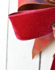 Raspberry Pink Orange and Brown Bow